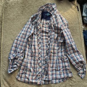 Eddie Bauer plaid collared button down